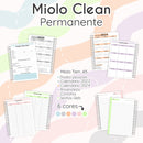 Combo Encadernação Miolo Clean Agenda Permanente 6 Cores