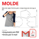 Baby Look Raglan Feminina Gola V Manga Longa (gg Ao G5)
