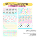 Kit Digital Artes Frases Png Aniversário Parabéns Mockups