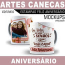 Estampas Canecas Aniversário 70 Estampas Canecas Parabéns
