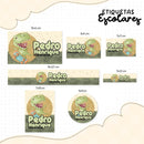 Arquivo Etiqueta Escolar Dinossauros 9 Studio, Pdf, Png, Cdr