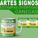 Estampas Canecas Signos Divertidos Sátiras Humor Mockups