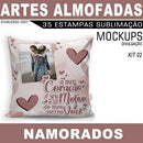 Namorados Estampas Almofadas Kit 02 Sublimação