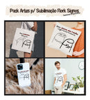 Pack Arte Sublimação Signos Flork C/ Mockup Entrega Imediata