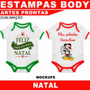 Pacote Artes Body Natal Sublimação 70 Estampas Mockups