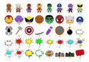 Kit Digital Super Heróis Marvel Cute - Baby