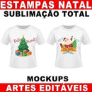 Artes Natal Vetores Editáveis Sublimação Total Mockups