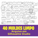 Arquivo Digital 40 Moldes Limpos Studio Festas