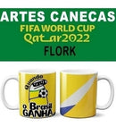 Pacote Artes Caneca Brasil Torcedor Flork 50 Arquivos Png