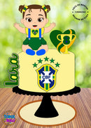 Arquivo De Corte Topo De Bolo Futebol Baby Girl