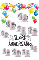 Kit Digital Aniversário Flork Canecas