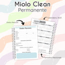Combo Encadernação Miolo Clean Agenda Permanente 6 Cores