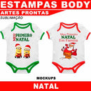 Pacote Artes Body Natal Sublimação 70 Estampas Mockups