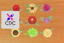 arquivo corte silhouette cutt Kit Apliques Flores 02 SVG