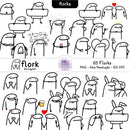 Kit Digital Flork Bento Memes Lettering Arquivos Png