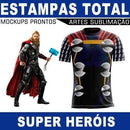 Artes Sublimação Total Heróis Mockups Estampas Prontas Corel