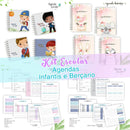 Kit Arquivos Encadernação - Agenda Escolar Infantil Berçário