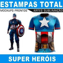 Artes Sublimação Total Heróis Mockups Estampas Prontas Corel