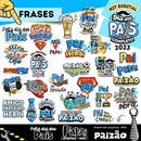 Artes Dia Dos Pais Pack3 Frases Coloridas Pandoca Sublimação