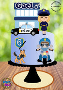 Arquivo De Corte Topo De Bolo Policia Cute