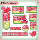 kit etiqueta escolar MELANCIA