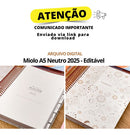Arquivo Digital Planner A5 Neutro - 2025