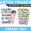 Estampas Frases Coloridas Páscoa Sublimação Mockups Pandoca