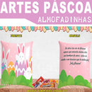 Pacote Artes Almofadinhas Páscoa Almofadas Chocolates Mockup