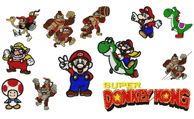 Matriz De Bordado Coleção Donkey Kong E Mario Pes