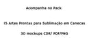 Pack Arte Canecas Sublimação Disney Romero Brito C/ Mockups