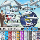 Kit Digital Aviões 76 Arquivos + Fontes