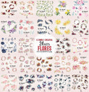 Super Combo - 24 Kit Digital Flores Png