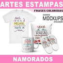 Artes Kit Digital Pandoca Frases Coloridas Namorados Mockups