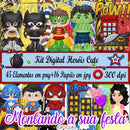 Kit Digital Heróis Cute