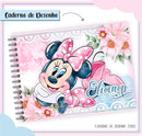 KIT DIGITAL COMPLETO ENCADERNAÇÃO E SUBLIMAÇÃO VOLTA AS AULAS MINNIE ROSA