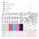 Kit Digital Flork Sem Fundo Lettering Arquivos Png