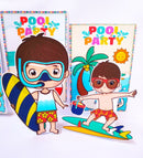 Kit Festa Só Um Bolinho Pool Party Menino - Arquivo Digital