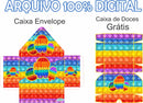Arquivo Digital  Caixa Envelope Fidget Toys Pop It Jpeg/pdf