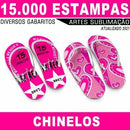 Artes Sublimação Chinelos 15.000 Estampas Gabaritos