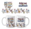 Estampas Frases Coloridas Sublimação Canecas Páscoa Mockups
