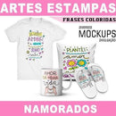 Artes Kit Digital Pandoca Frases Coloridas Namorados Mockups