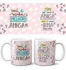 Pack 25 Artes Frases Amizades Amigos Sublimação Canecas