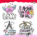 Kit Digital Pandoca Pack 2 Dia Dos Namorados Frases Png
