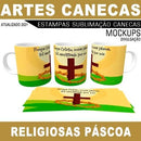 Estampas Canecas Religiosas Páscoa Mockups Sublimação
