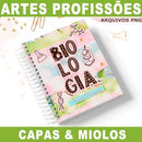 Estampas Capas Cadernos Miolos Profissões Sublimação Mockups