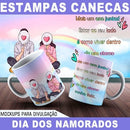 Artes Canecas Namorados 170 Estampas Editáveis Mockups Jul
