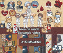 Kit Digital Área Da Saúde Salvando Vidas Arquivo Png